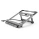 Hama 00200139 Connect2Office Stand, USB-C dock, 12 ports, 100 W, Gray