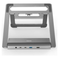 Hama 00200139 Connect2Office Stand, USB-C dock, 12 ports, 100 W, Gray