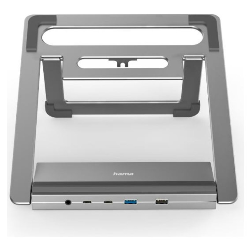 Hama 00200139 Connect2Office Stand, USB-C dock, 12 ports, 100 W, Gray