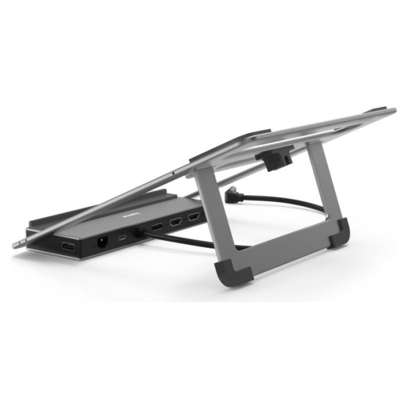 Hama 00200139 Connect2Office Stand, USB-C dock, 12 ports, 100 W, Gray