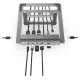 Hama 00200139 Connect2Office Stand, USB-C dock, 12 ports, 100 W, Gray
