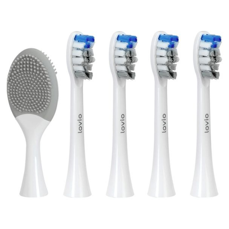 Lovio LVTB124WH-HM SonicProtect PRO Toothbrush Heads Medium White