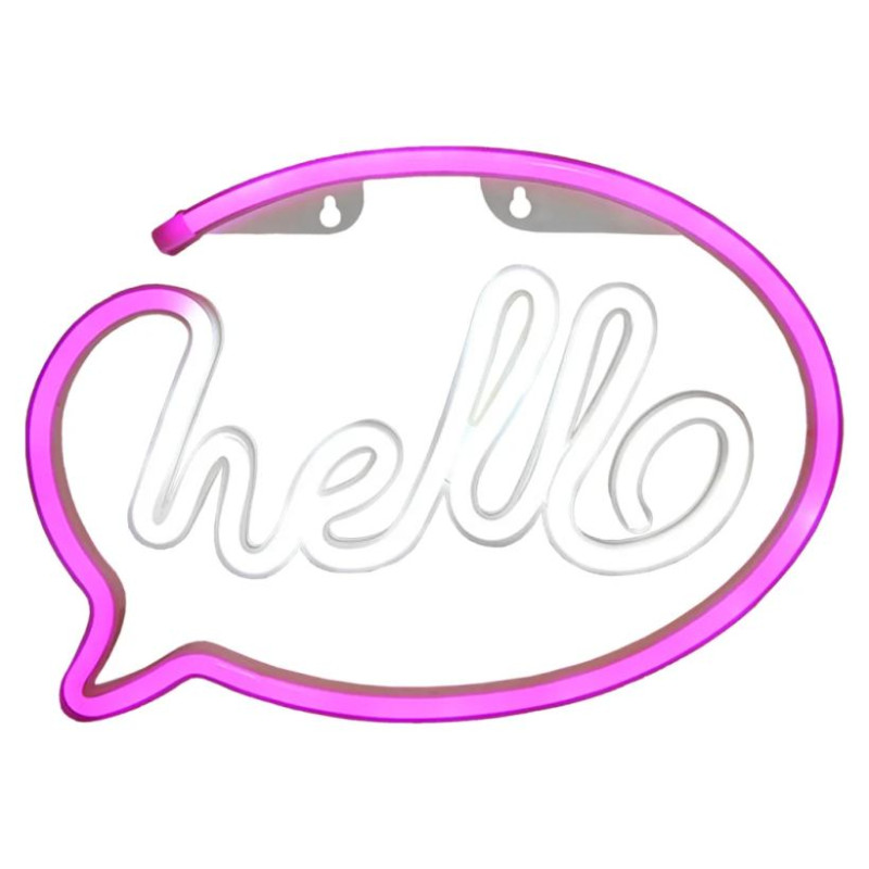 Manta SNL08PKT Style Neon Lights HELLO Pink/White