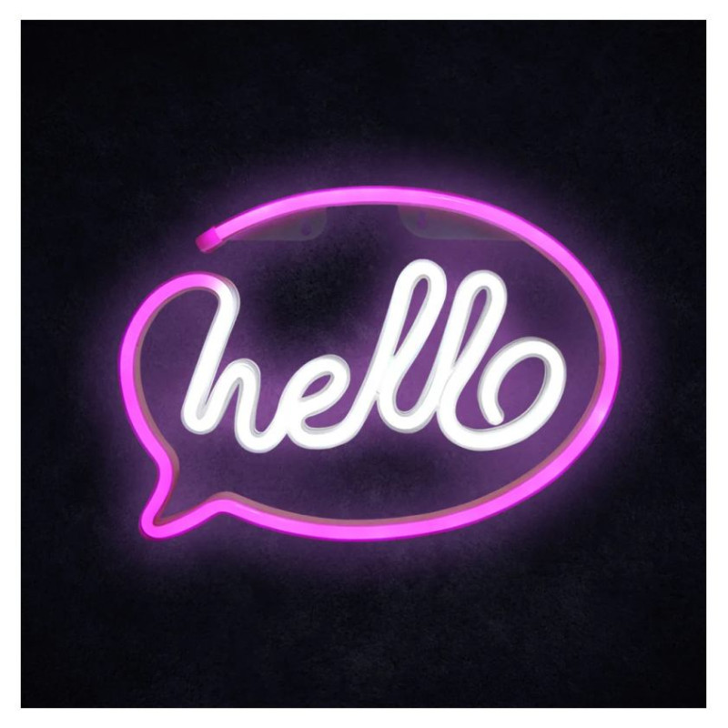 Manta SNL08PKT Style Neon Lights HELLO Pink/White