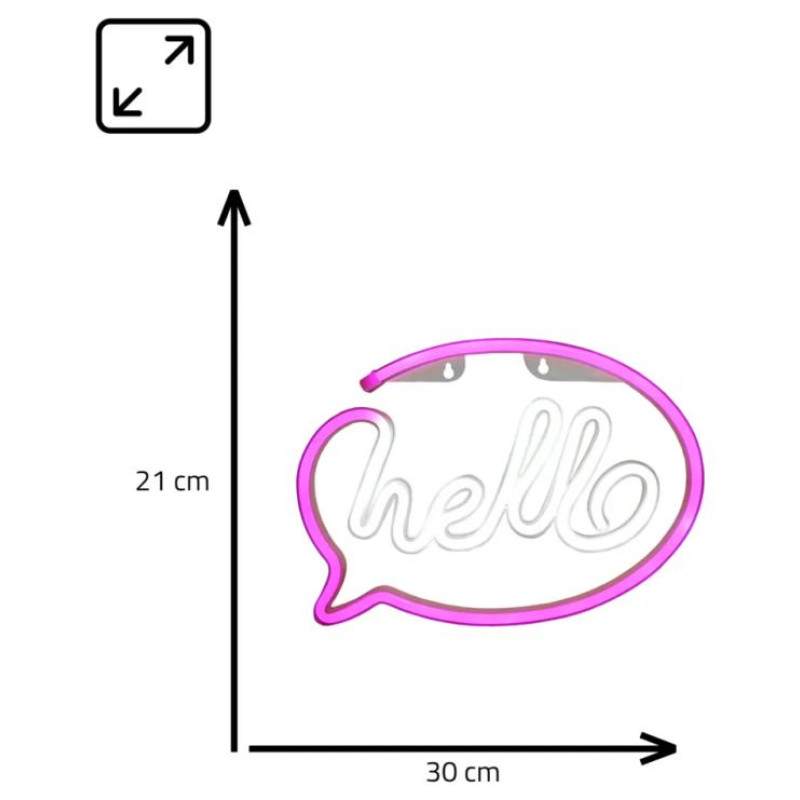 Manta SNL08PKT Style Neon Lights HELLO Pink/White