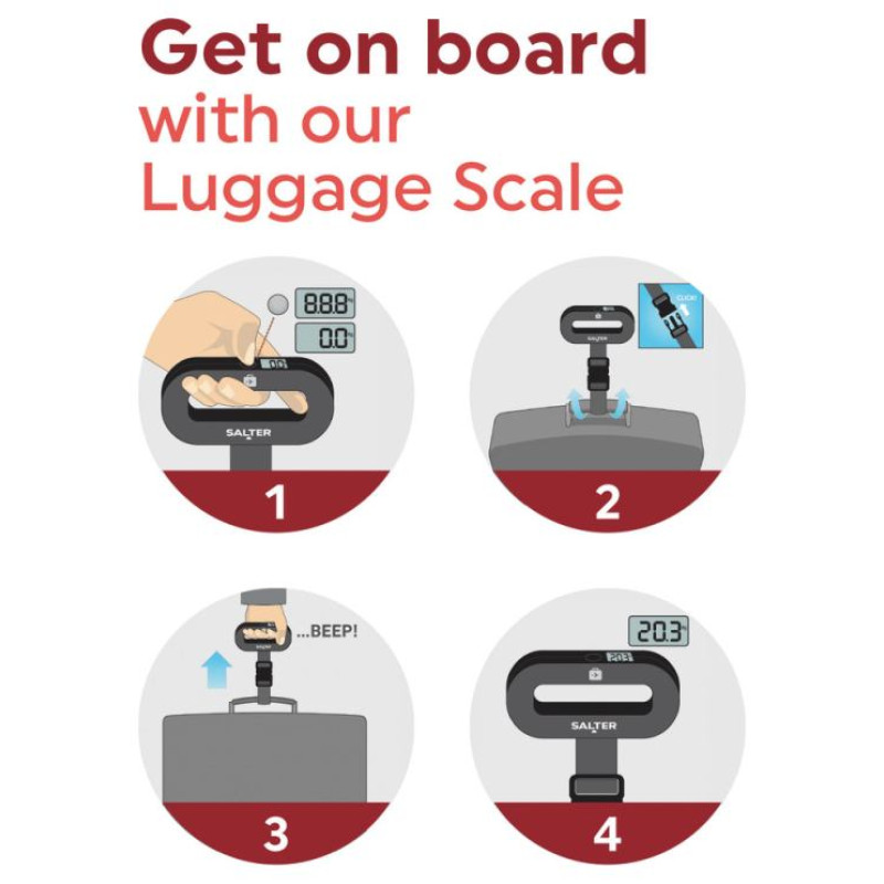 Salter 9500 BKCFEU12 Digital Luggage Scales
