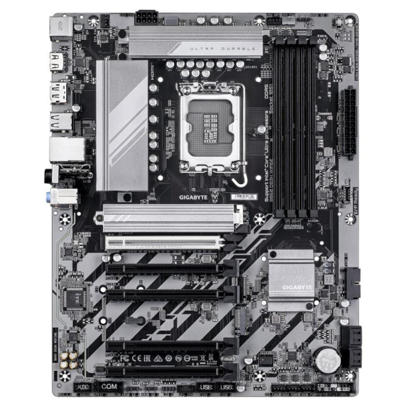 Gigabyte Mainboard|GIGABYTE|Intel B860 Express|LGA1851|ATX|Memory DDR5|5xPCI-Express 16x|2xM.2|1xHDMI|1xDisplayPort|1xAudio-In|1xAudio-Out|1xMicrophone|1xUSB 2.0|1xUSB 3.2|1xUSB-C|1xPS/2|1xRJ45|B860DS3HWIFI6E1.0