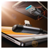 Joyroom S-A56 EnjoyX Series 90° USB-A - Lightning 3A cable 1.2m - black