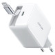 Joyroom JR-TCL06 67W GaN Wall Charger with Built-in Retractable USB-C Cable - White