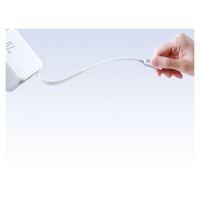 Joyroom JR-TCL06 67W GaN Wall Charger with Built-in Retractable USB-C Cable - White