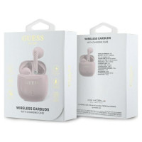Guess Bluetooth headphones GUTWSJ14ESGP TWS + docking station pink/pink Printed Classic Logo