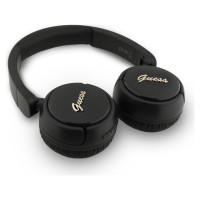 Guess Metal Logo Script Over-Ear Headphones - Black