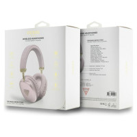 Guess Metallic Triangle Logo Over-Ear Headphones - Pink