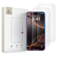 Tech-Protect Glass Fit+ 2-pack tempered glass for iPhone 16 Pro / 17 / 17 Pro - transparent