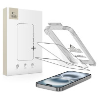 Tech-Protect Quick Set+ 2-pack tempered glass for iPhone 17 - black