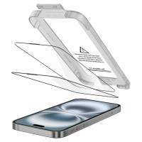 Tech-Protect Quick Set+ 2-pack tempered glass for iPhone 17 - black