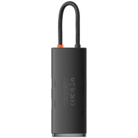 Baseus Lite Series multifunctional HUB USB Type C - 2 x USB 3.0 / USB Type C PD / HDMI 1,4 / SD / TF black (WKQX050101)