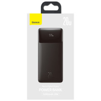 Baseus Bipow Fast Charging Power Bank 10000mAh 20W Black (Overseas Edition) + USB-A - Micro USB 0.25m Black Cable (PPBD050301)