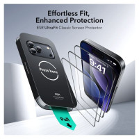ESR UltraFit Tempered Glass 2-pack for iPhone 17 Pro Max - transparent
