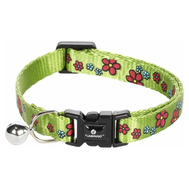 Flamingo kakla siksna kaķiem 20-35cm x10mm green