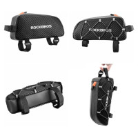 Rockbros 039BK bicycle frame bag 1 l with braid - black