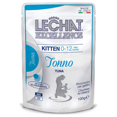 Lechat Excellence Wet Kitten with tuna 100 g - konservi kaķiem