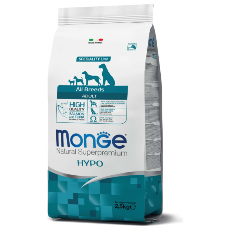 Monge Dog All Breeds Hypo with Salmon and Tuna 2,5 kg