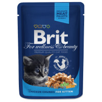 Brit Premium Chicken Chunks Kitten 100 g konservi kaķiem