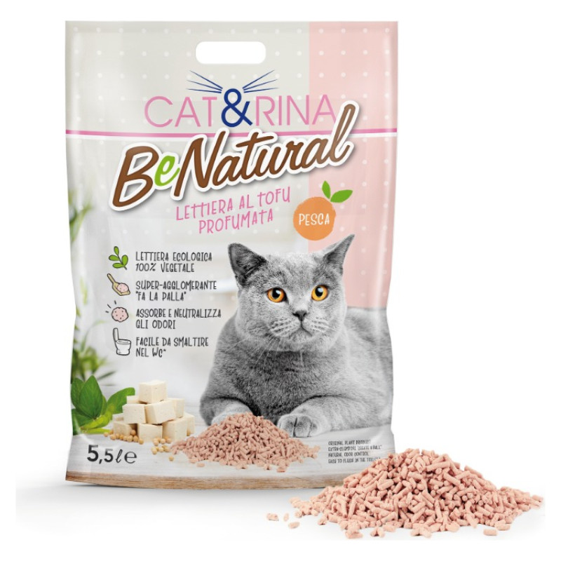 Record CAT&RINA Tofu profumata 5.5 Lt - aromatizēti tofu pakai&scaron;i kaķiem