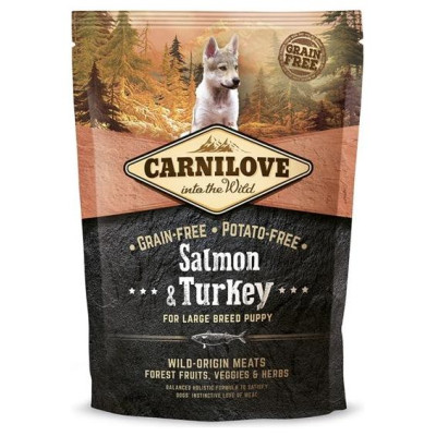 Carnilove Salmon & Turkey Large Breed Puppy 1,5 kg barība suņiem