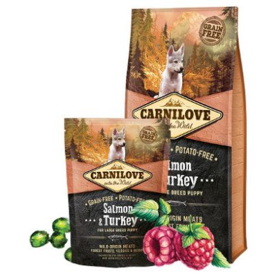 Carnilove Salmon & Turkey Large Breed Puppy 1,5 kg barība suņiem