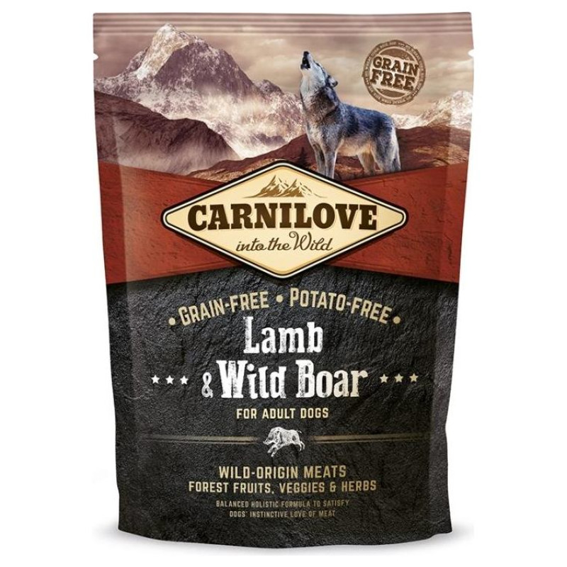 Carnilove Lamb & Wild Boar for Adult 1,5 kg barība suņiem