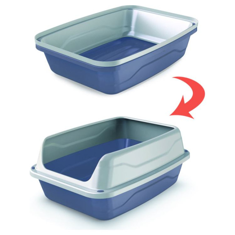 Georplast Atvērtā kaķu tualete ar apmali Sonic Medium 44,5x34x18,5 cm, dažādas krāsas