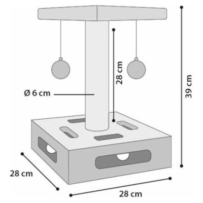 Flamingo nagu asināmais 28x28x39cm tirkīzs/pelēks