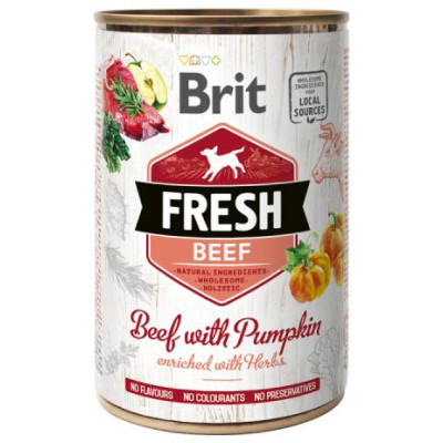 Brit Fresh Beef&Pumpkin 400 g - konservi suņiem