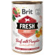 Brit Fresh Beef&Pumpkin 400 g - konservi suņiem