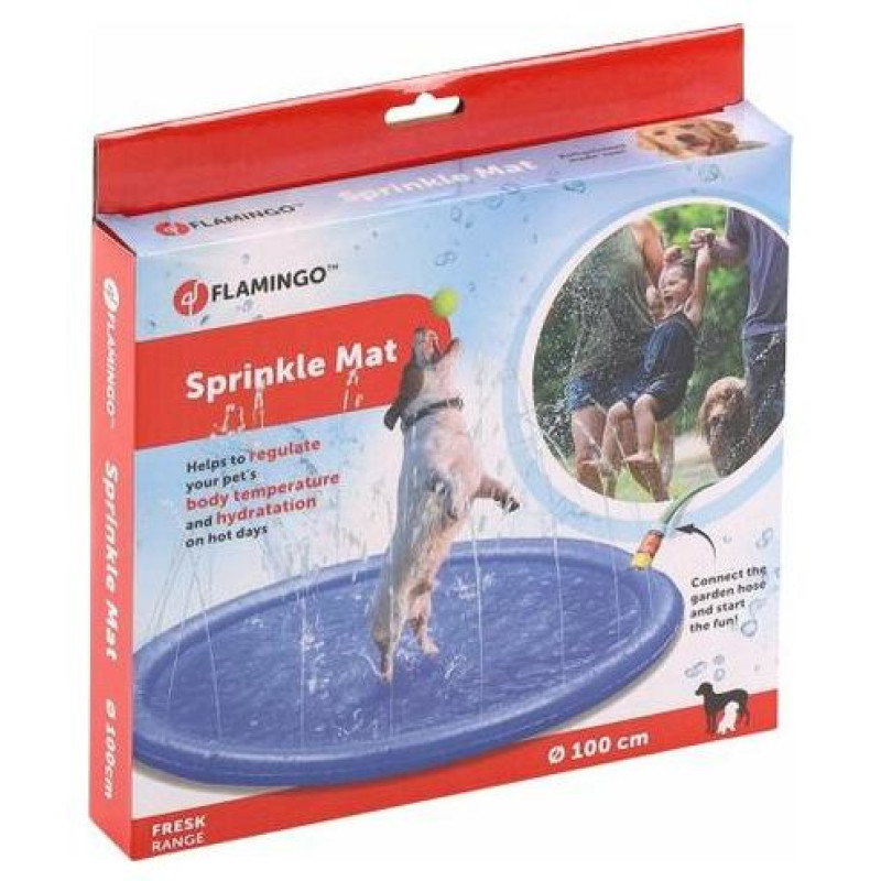 Flamingo FRESK veldzējo&scaron;s paklājs ar strūklaku 100cm zils