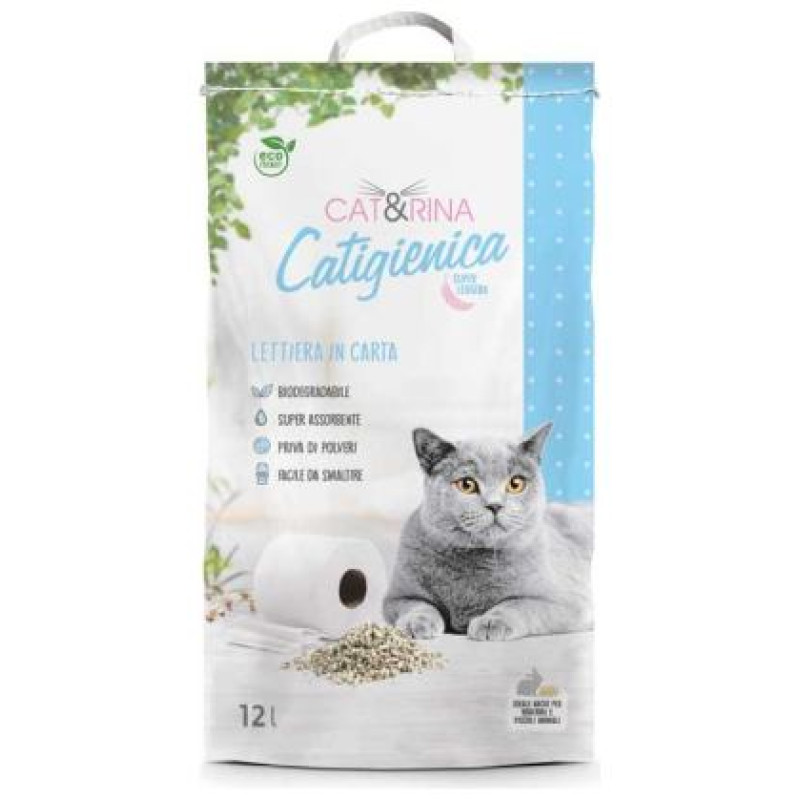 Record CAT&RINA Catigienica higiēnisks papīrs kaķu tualetei 12Lt