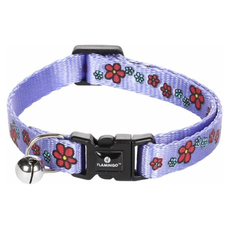 Flamingo kakla siksna kaķiem 20-35cm x10mm lila