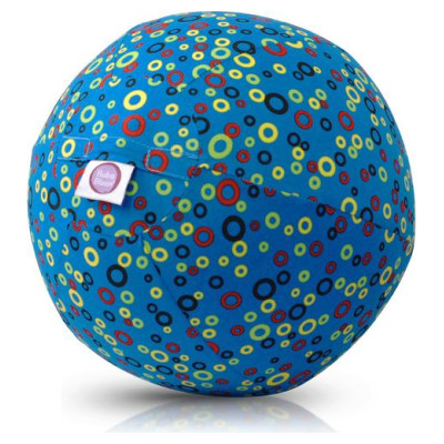 Bubabloon lateksa balons ar auduma pārvalku, Circles Blue - 040345