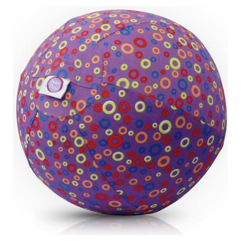 Bubabloon lateksa balons ar auduma pārvalku, Circles Purple - 040376