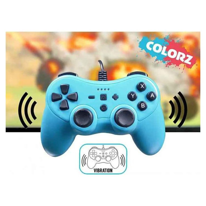 Subsonic Wired Controller Colorz Neon Blue for Switch