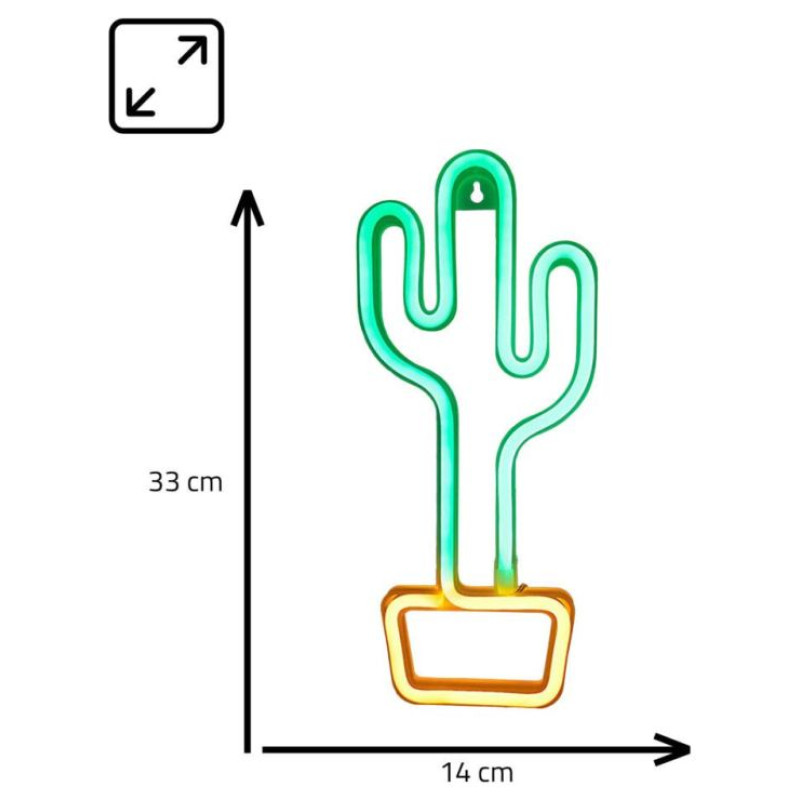Manta SNL07GNT Style Neon Lights CACTUS Green/Yellow