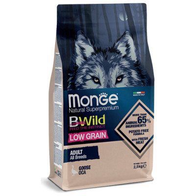 Monge Dog BWild Low Grain All Breeds Adult Goose 2,5 kg