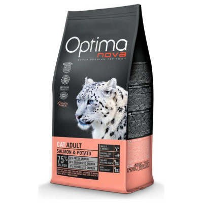Optimanova Cat Adult GF Salmon & Potato 8 kg