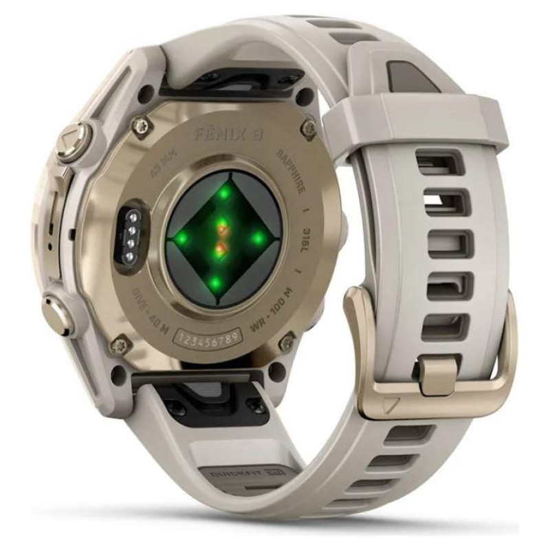 Garmin SMARTWATCH FENIX 8 SAPPHIRE/SOFT GOLD 010-02903-11 GARMIN