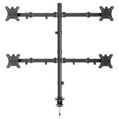 Gembird Monitora stiprinājums Gembird Adjustable Desk Mounted 4-display Rotate Tilt Swivel
