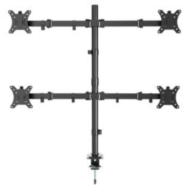 Gembird Monitora stiprinājums Gembird Adjustable Desk Mounted 4-display Rotate Tilt Swivel
