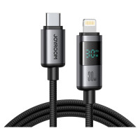 Joyroom S-A16 Pro Prism Series 30W USB-C - Lightning Cable with Display 1.2m - Black