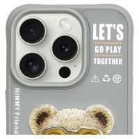 Nimmy Cool&Cute 2.0 Bear Case for iPhone 15 Pro - Gray